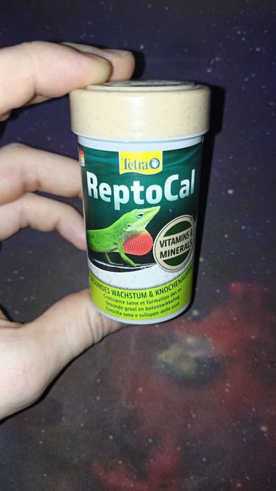 Кальций с витаминно минеральной добавкой Tetra ReptoCal (  всех видов рептилий и земноводных )