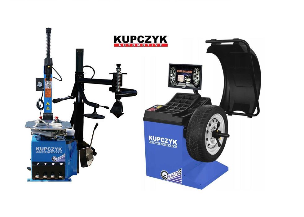 Automatyczny Zestaw Montażownica KM528 RUNFLAT Wyważarka KW663 Kupczyk