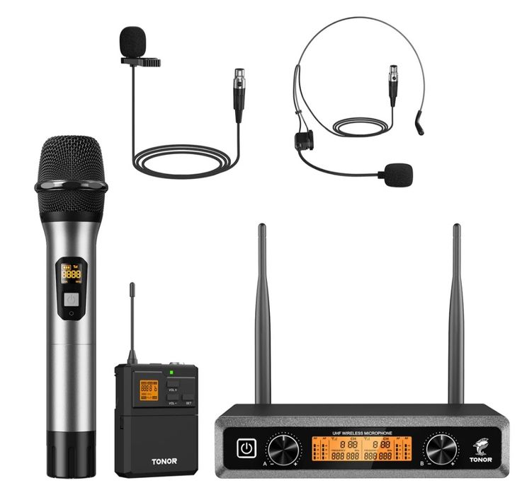 Це бездротова мікрофонна система Tonor UHF.