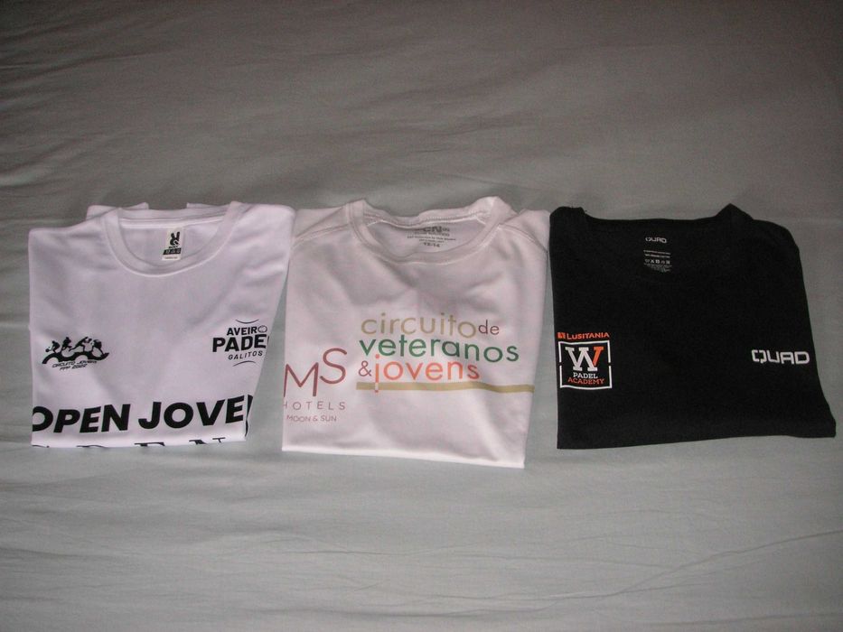 T Shirts Padel Criança T-12, 12/14 e Quad (M) - Preto