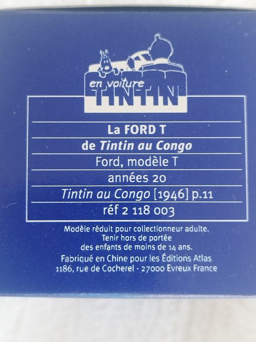 Carro  de colecionador inspirado na história em quadrinhos de Tintim