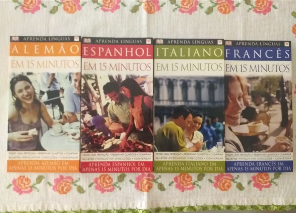 APRENDA LÍNGUAS em 15.Minutos"Alemão"Francês"Italiano"Espanhol"