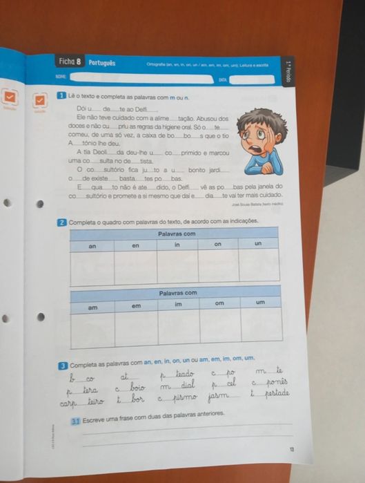 Livro de fichas de trabalho para 2⁰ ano