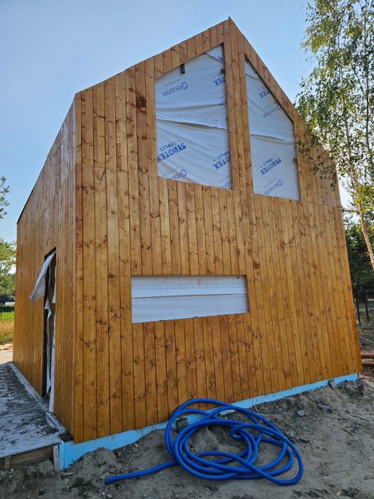 Dom 35m - konstrukcja szkieletowa 35+35m2