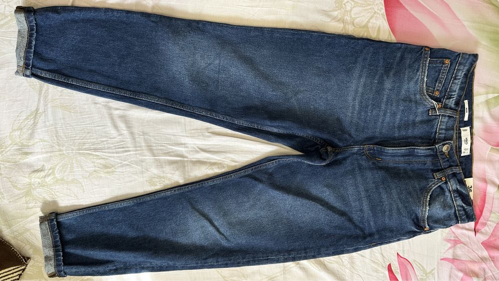 Джинси мом mango сині