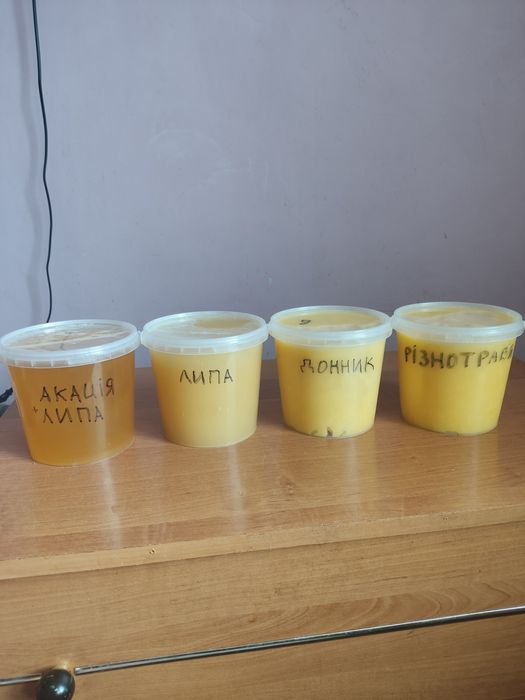 Мед свіжий 2025 року, Акація+ Липа,СадиЛипа,Донник, Різнотрав'я