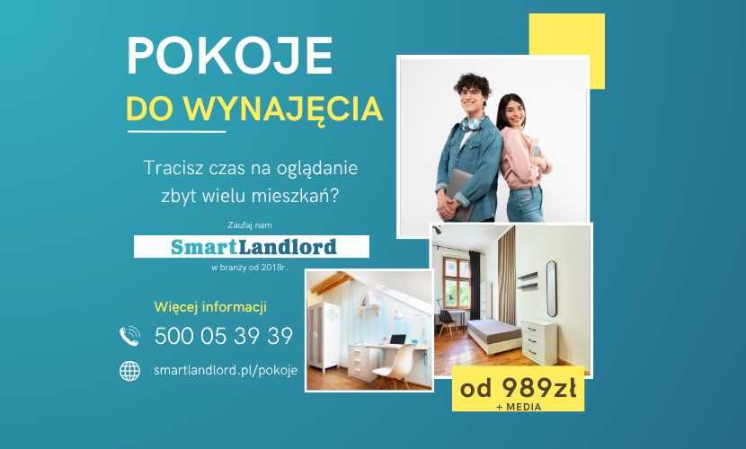 Pokoje jednoosobowe - KAMPUS UO I PO - dla najemców do 30 r.ż. - Smart Landlord