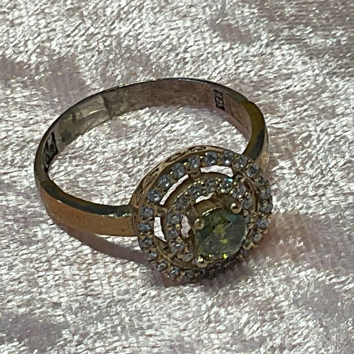 Anel prata 925 ,medi,21 m,,banho a ouro .
