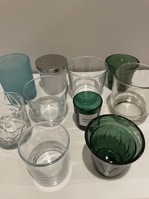 Świeczniki Szklane osłonki do świec po świeczkach