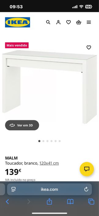 Toucador branco ikea