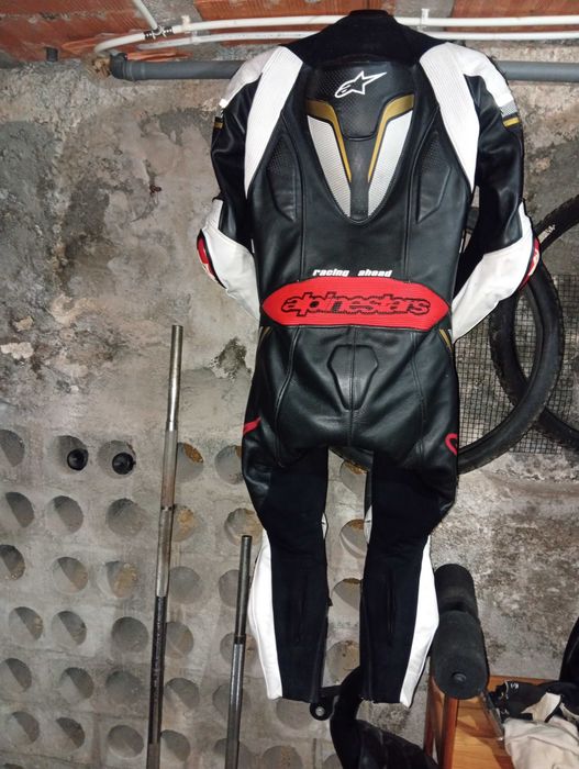 Fato mota ALPINESTARS usado, peça única em peLe Tamanho 46 (S)