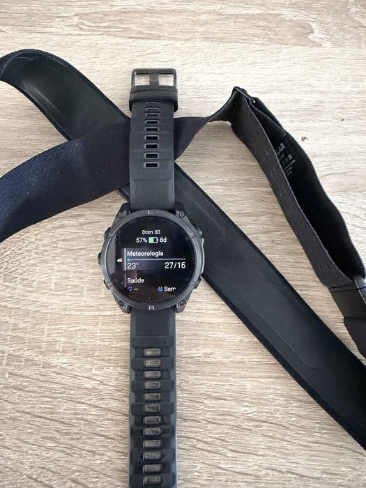 Garmin Fenix 8 47mm Sapphire Titânio Smartwatch GPS + Fita Cardíaca HRM
