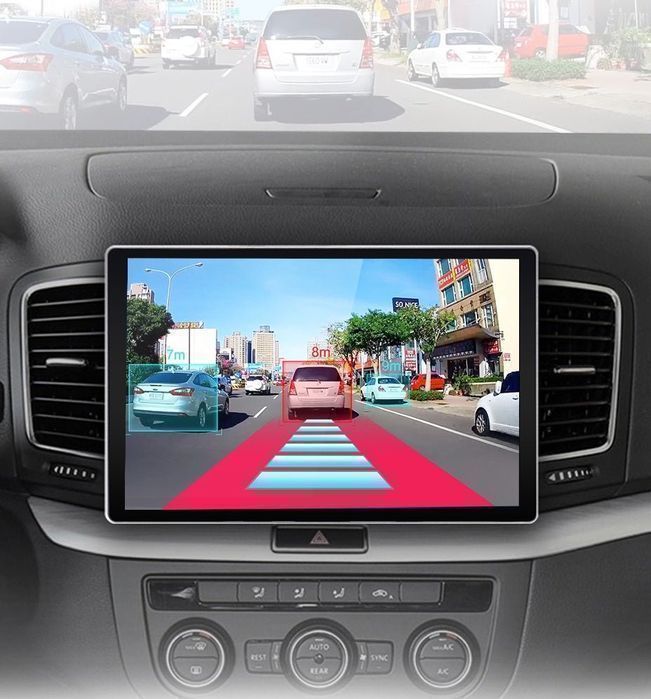 VW Sharan 2012–2018 – Radio Android 15 10.33" CarPlay Android Auto GPS Nawigacja Stacja Multimedialna WiFi Bluetooth DSP 4G LTE PL 4GB/64GB