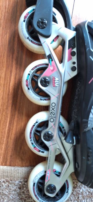 Patins em linha Fit 5, tamanho 38-41, bom estado, saco de transporte