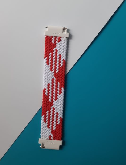 Pasek plecionego materiału 20 mm do zegarka Samsung, Huawei, Amazfit,
