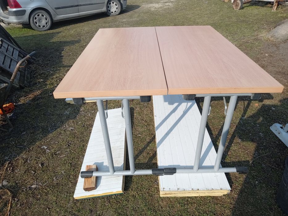 Stoły metalowo-drewniane 2 sztuki