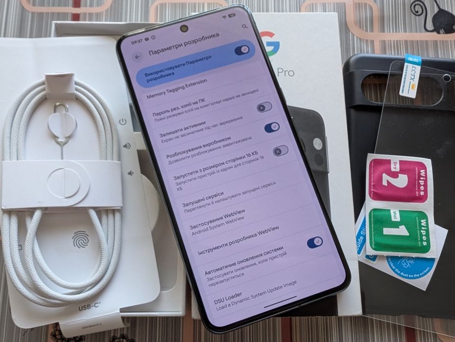 Супер Стан Google Pixel 8 Pro 12-128Gb Obsidian/Neverlock/2-Sim/NFC/326 циклів/Супер Камери/Без Вигорання/Без Дефектів