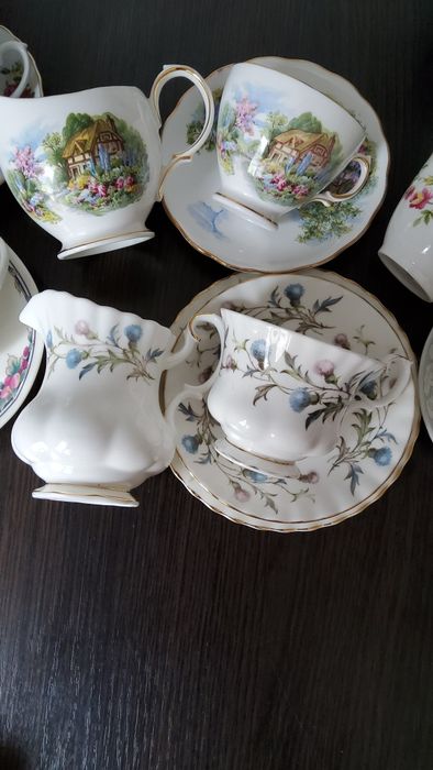 Чайна пара чашка, чайне тріо Royal Doulton Albert