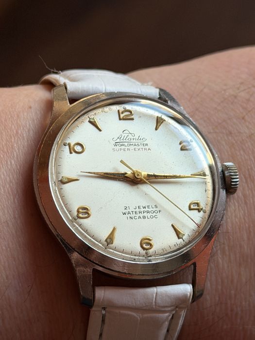 Atlantic Worldmaster Super-Extra 21jewels, duży 38/45mm, piękny stan
