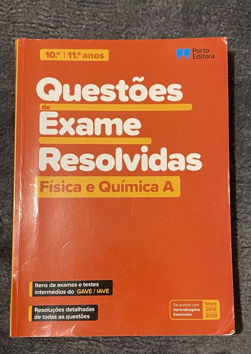 Livro Questões de Exame Resolvidas Física e Química A 10º/11º Ano