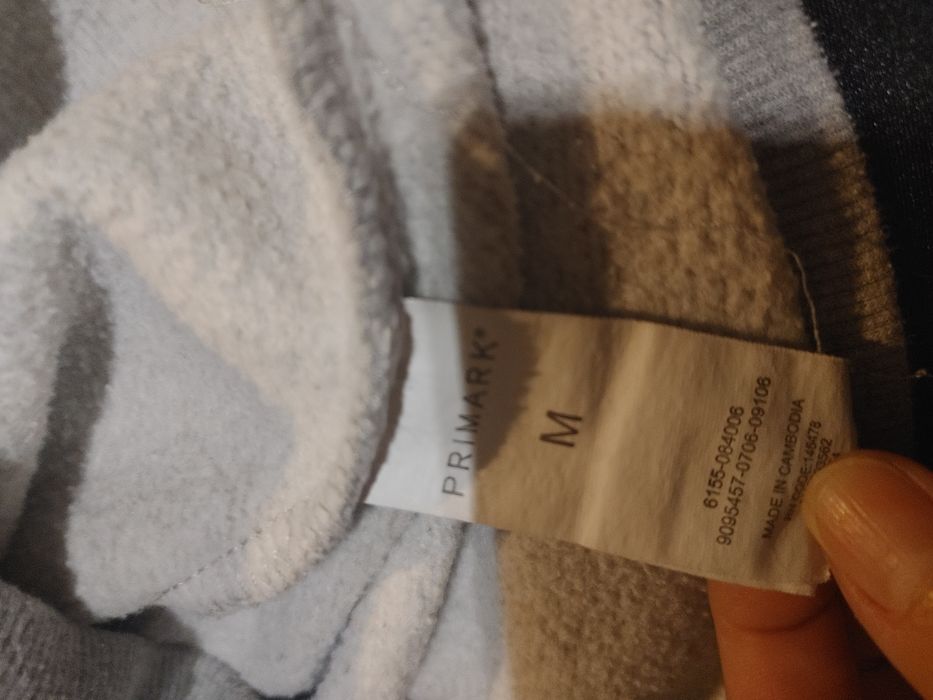Bluza szara napis po rosyjsku cyrylicą M Primark