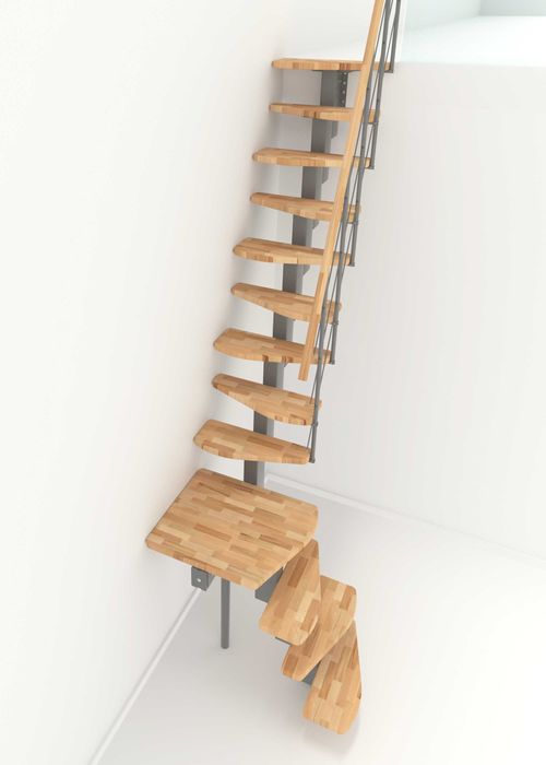 Solidne Mini Schody modułowe Quadro/ Szare/zabiegowe