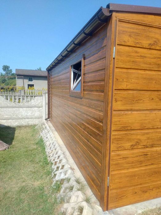 Garaż blaszany drewnopodobny PREMIUM montaż GRATIS