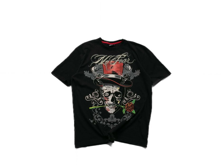 T-shirt No Fear skull doubleprint L