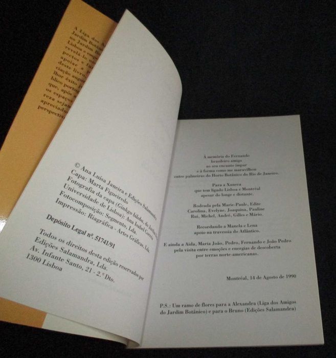 Livro Jardins do Saber e do Prazer Ana Luísa Janeira