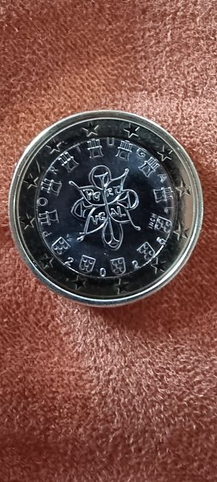 Moeda de 1 euro com erro de cunhagem