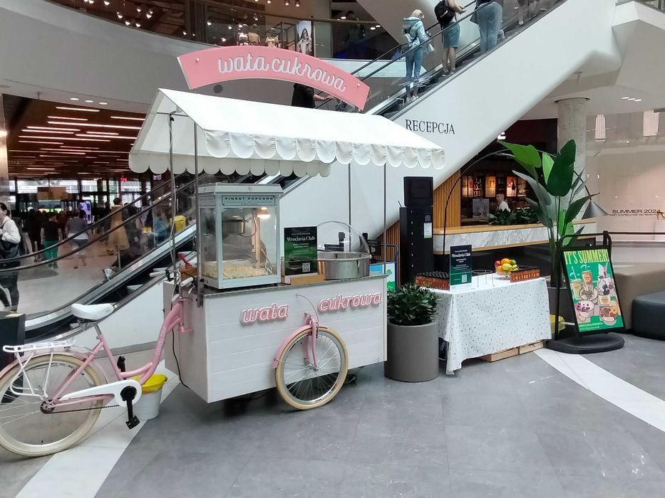 Candy Bike Wata cukrowa POPCORN Nachos Lemoniada eventy piknik wesele
