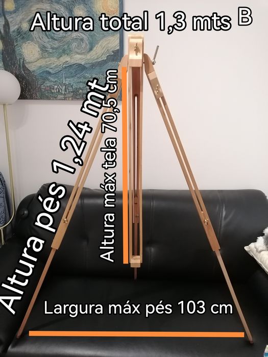 Cavalete de madeira para pintura de telas ou quadros

Novo. 

Tenho