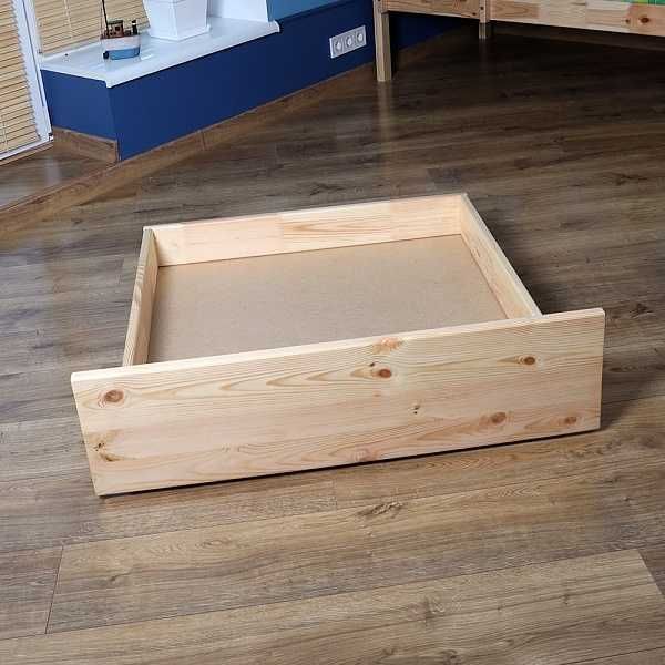 Підліткове ліжко Babyson 1 з ящиками лак 80x190 см сосна Доставка безкоштовна при повній оплаті