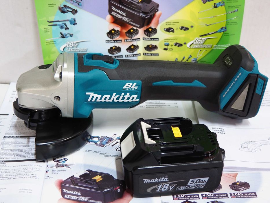 Zestaw MAKITA DGA 506 szlifierka +bateria 18v 6ah Japan dga 504,514
