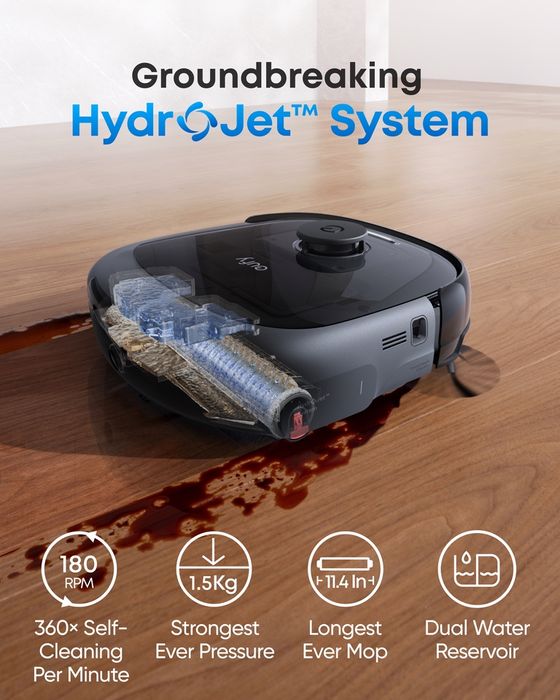 Робот-пилосос з вологим прибиранням Eufy Omni E28 Black