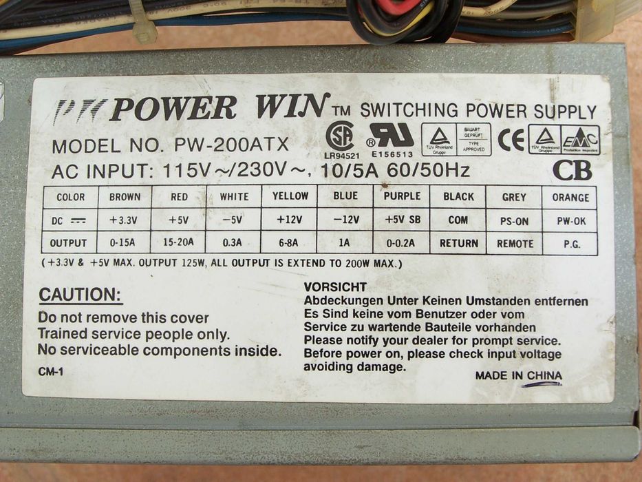 Fontes de alimentação ATX 20 pin PSU PC torre switching power supply