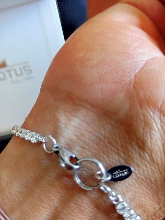 Pulseira c/brilhantes Lotus Silver