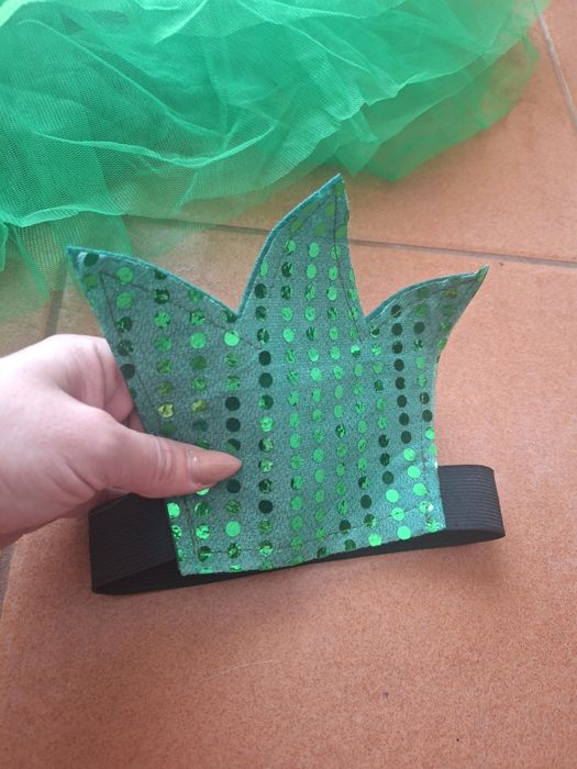 Conjunto fantasia verde brilhante novo