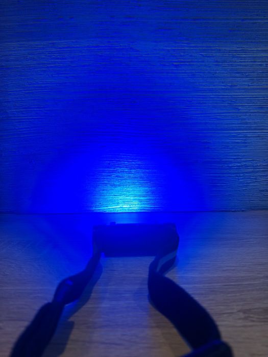 MOCNA latarka czołowa/czołówka LED UV na USB-C wodoodporna z ALUMINIUM