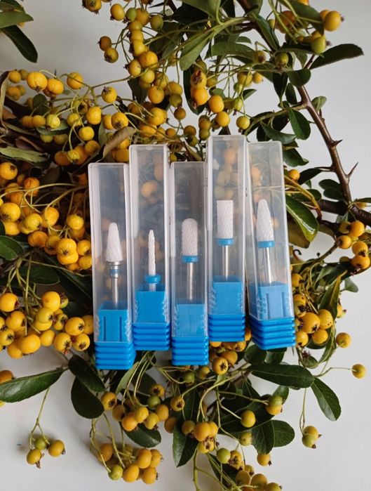 Ceramiczne frezy do paznokci, zestaw 5 sztuk