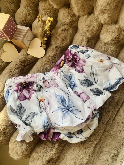 Sliczna spodniczka bloomersy, Handmade kwiaty r74