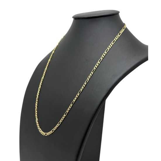 Piękny Złoty Łańcuszek Figaro 13,48G 585 60cm 2mm