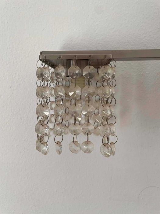 Candeeiro de teto em aço inoxidável com 70 cm