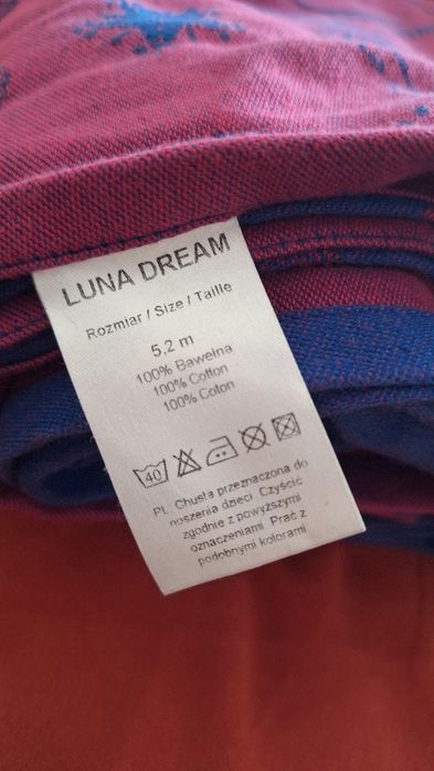 Chusta do noszenia niemowląt lunadream bawełna 5,2m splot żakardowy