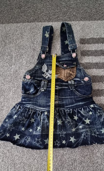 spódniczka jeans na szelkach