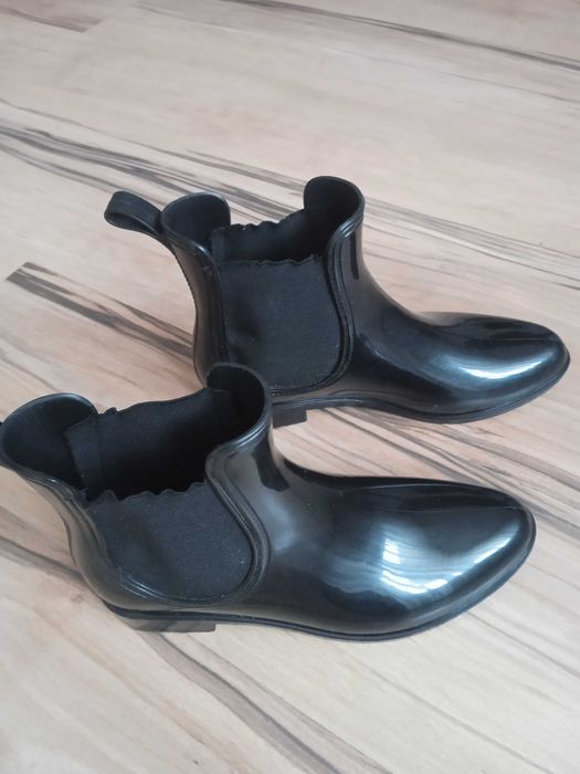 Buty damskie kalosze czarne botki