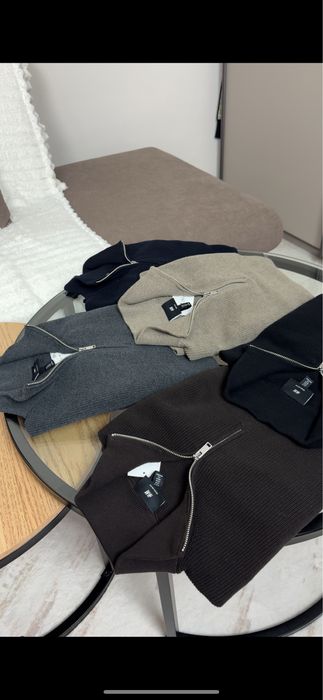 Чоловіча кофта H&M з горлом на замку / В'язаний светр zip / Новий