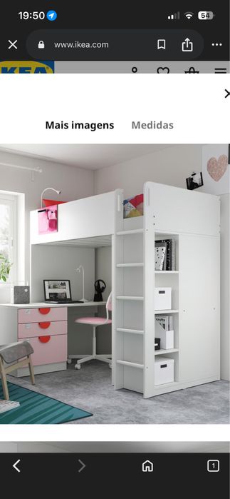 Escadas da cama SMASTAD Ikea