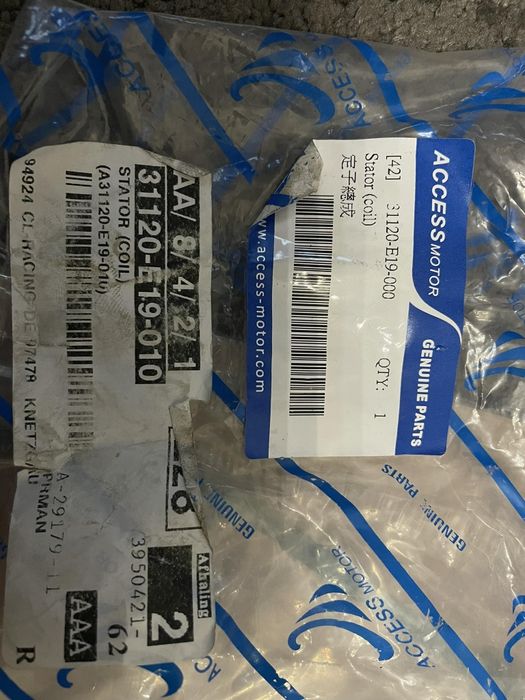 Bobinas Estator magnético moto.