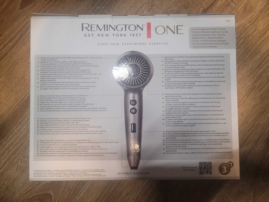 Remington D6077 Suszarka do wlosow. Calkowicie nowa, nie otwierana.
